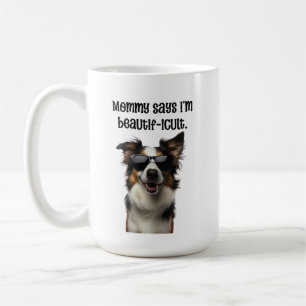 Mug Maman dit que je suis un Border Collie Beautificul