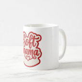 Mug Maman Douce Style Brodé de Typographie Design (Devant droit)