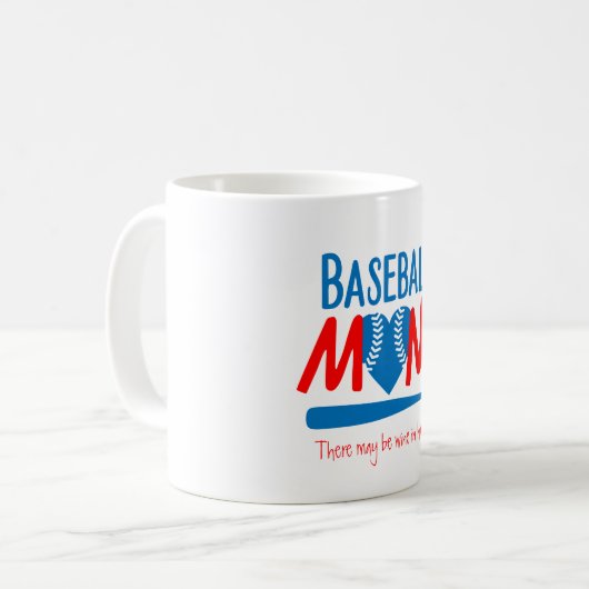 Mug Maman drôle de baseball (Devant gauche)