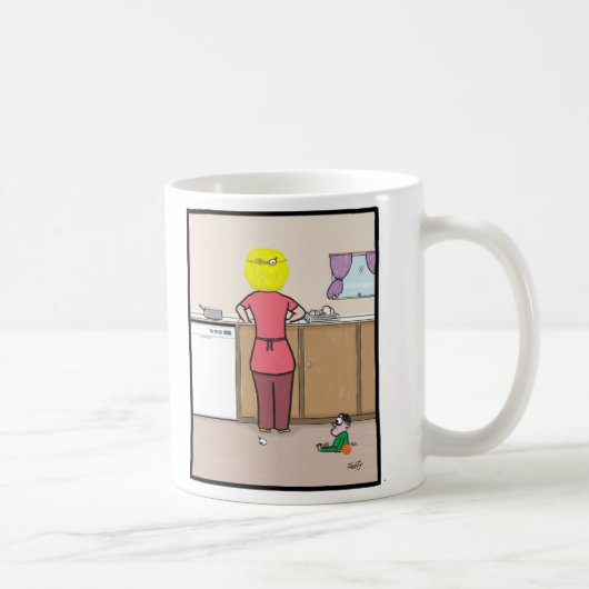 Mug Maman drôle - le gabarit est (Droite)