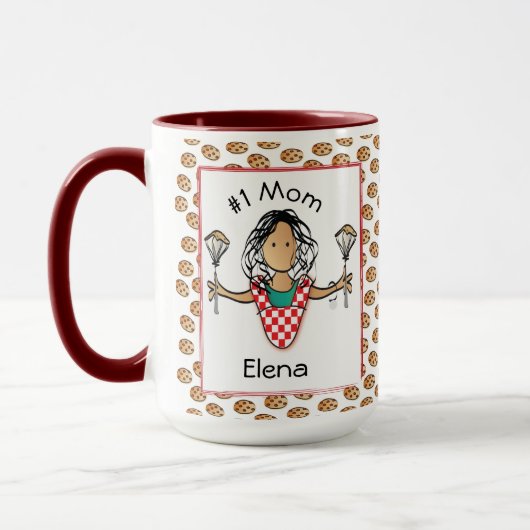 Mug Maman drôle Mère Ethnic Femme Cartoon Café (Gauche)
