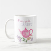 Mug Maman drôle Vous êtes riche en thé avec théière ro (Gauche)