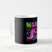 Mug Maman du dinosaure saurus rex fille de la fête d'a (Devant gauche)
