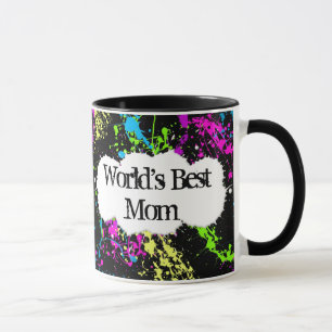 Mug Maman du monde d'éclaboussure de couleur la