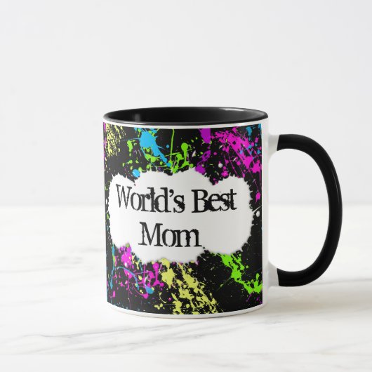 Mug Maman du monde d'éclaboussure de couleur la (Droite)