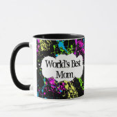 Mug Maman du monde d'éclaboussure de couleur la (Gauche)
