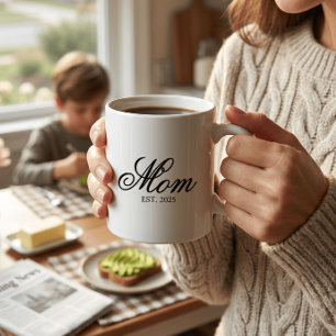Mug Maman élégante script établi