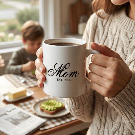 Mug Maman élégante script établi