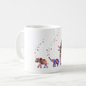 Mug Maman et bébés éléphant, famille d'éléphant (Devant gauche)