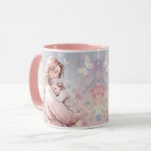 Mug Maman et fille Musique rose (Devant gauche)
