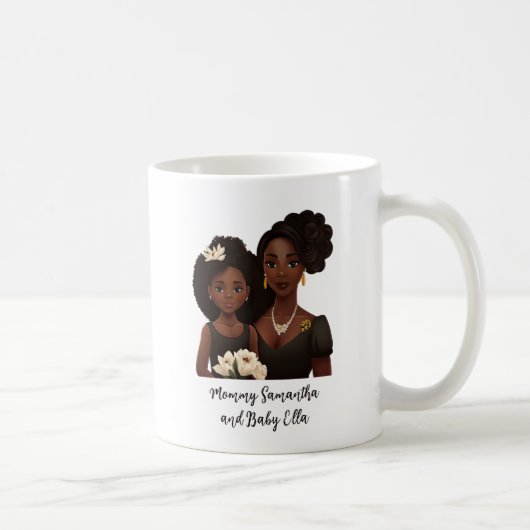 Mug Maman et fille noire personnalisée (6) (Droite)