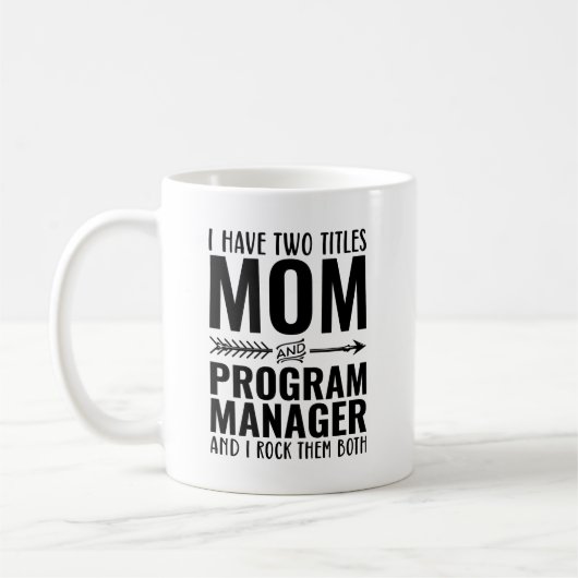Mug Maman Et Gestionnaire De Programme Drôle (Gauche)