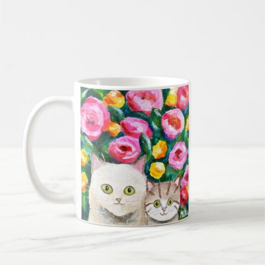 Mug Maman et Kitten mignonette Jolies chats Adorable A (Gauche)