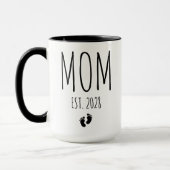 Mug Maman et Papa | Révélation de bébé avec écriture é (Gauche)