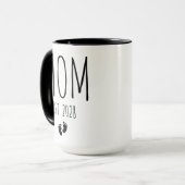 Mug Maman et Papa | Révélation de bébé avec écriture é (Devant gauche)