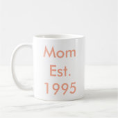 Mug Maman Etablie Année Personnalisée (Gauche)
