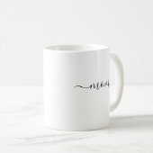 Mug Maman établie en écriture moderne noire (Devant droit)
