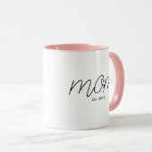 Mug Maman établie par écrit noir (Devant droit)