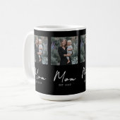 Mug Maman Établie Script Noir Répétition Photo (Devant gauche)