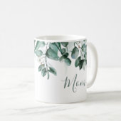 Mug Maman Eucalyptus Folithe Moderne Aquarelle (Devant droit)