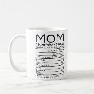 Mug Maman Faits nutritionnels Drôle Fête des mères