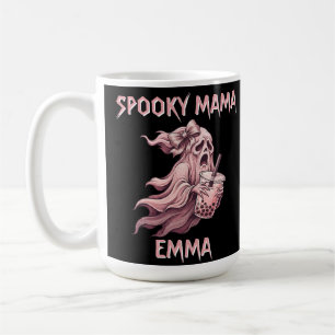 Mug Maman Fantôme Rose Personnalisé Coquette Boba