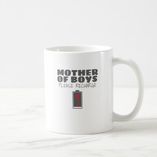 Mug Maman fatiguée Mère des garçons S'il vous plaît Re (Droite)