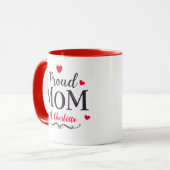 Mug Maman fière de | Fête des mères personnalisées mig (Devant gauche)