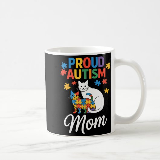 Mug Maman fière de la sensibilisation à l'autisme (Droite)