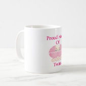 Mug Maman fière des filles jumelles (Devant gauche)