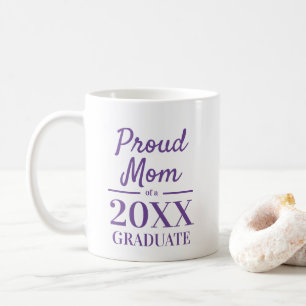 Mug Maman fière d'un diplômé typographie élégante