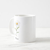 Mug Maman Fleur de naissance d'avril Marguerite (Devant gauche)