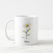 Mug Maman Fleur de naissance d'avril Marguerite (Gauche)