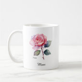 Mug Maman Fleur de naissance de juin Rose (Gauche)