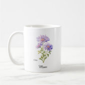 Mug Maman Fleur de naissance de septembre Aster (Gauche)