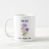 Mug Maman Fleur de naissance de septembre avec les pré (Gauche)