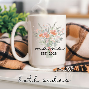 Mug Maman Floral, Cadeau Personnalisé de Fête des