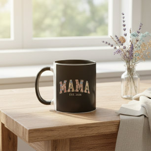 Mug Maman Floral Coloré Art Varsity Maternité