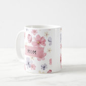 Mug Maman Florale rose et violet (Devant gauche)