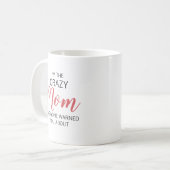 Mug Maman Folle Nom Personnalisé (Devant gauche)