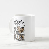 Mug Maman Footballeuse Impression Léopard Fête des Mèr (Devant gauche)