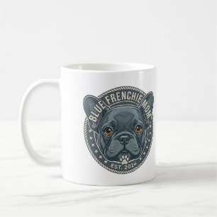 Mug Maman Frenchie Bleue Design Vintage French Bulldog