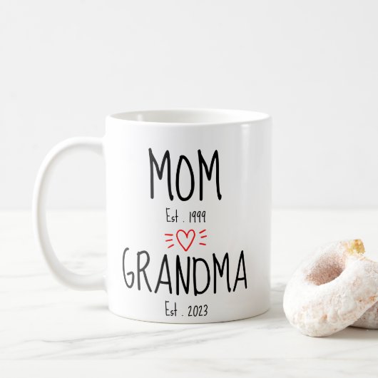 Mug Maman, grand-mère #2, grand-mère du poing, nouveau (Avec donut)