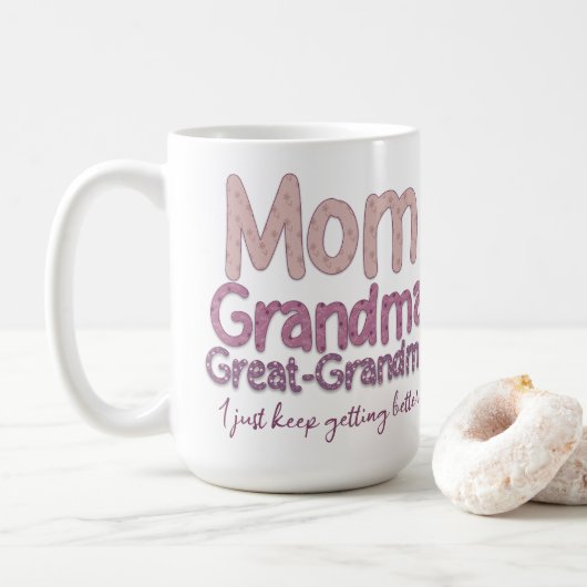 Mug Maman-grand-mère-grand-grand-mère (Avec donut)