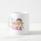 Mug Maman Groovy Fleur Et Arc-En-Ciel (Devant gauche)