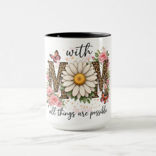 Mug Maman Inspirante Papillon/Tournesol