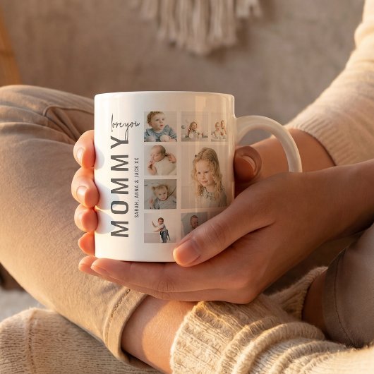 Mug Maman | Je t'aime | Collage de photos
