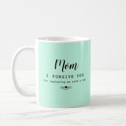 Mug "Maman, je te pardonne" drôle d'amoureux des chats (Gauche)