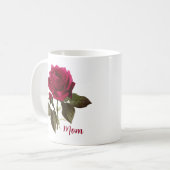 Mug Maman Jolie Avec Rose - Nom Éditable (Devant gauche)