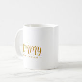 Mug Maman Kids Noms Gold Script Fête des mères (Devant gauche)